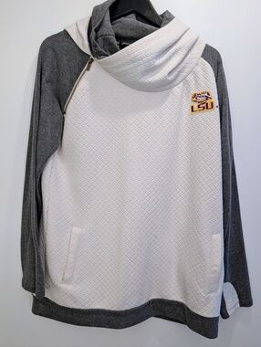 Gameday Couture | LSU Tigers Quilted Cowl Neck Hoodie | Women's Size X